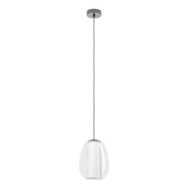 Lámpara colgante LED con control por gestos MENORCA Ø220mm 7W+1,6W 700Lm CCT regulable negro/níquel satinado