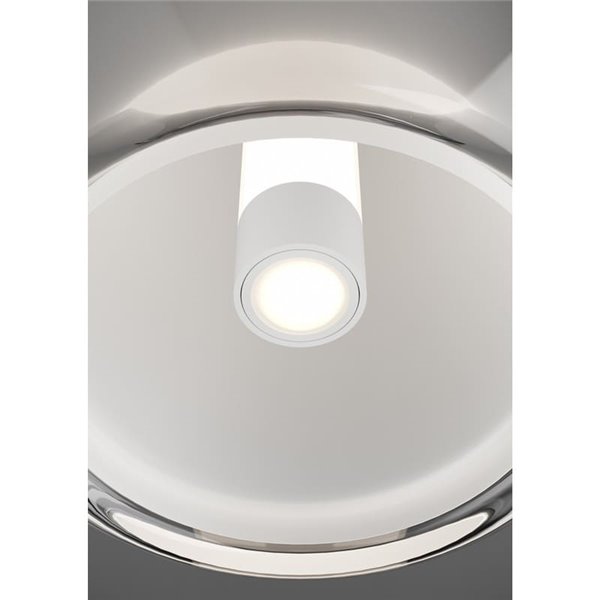 Lámpara colgante LED con control por gestos MENORCA Ø220mm 7W+1,6W 700Lm CCT regulable negro/níquel satinado