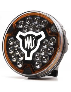 Faro delantero 7" LED de carretera multifunción 12/24V con luz de advertencia ámbar y posición blanca HR XA1 AD