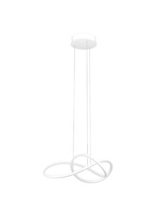 Lámpara colgante LED con ajuste de altura por gestos RIAZA Ø830mm 40W 6512Lm CCT regulable blanca con mando