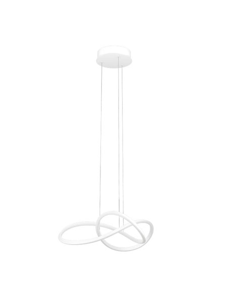 Lámpara colgante LED con ajuste de altura por gestos RIAZA Ø830mm 40W 6512Lm CCT regulable blanca con mando