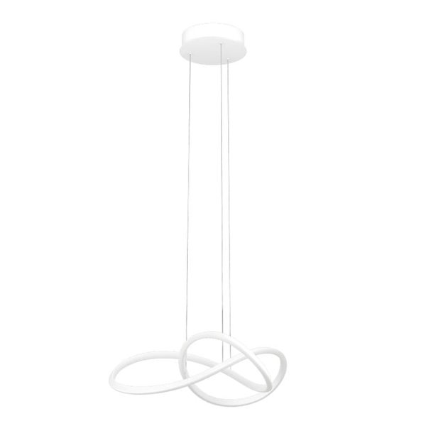 Lámpara colgante LED con ajuste de altura por gestos RIAZA Ø830mm 40W 6512Lm CCT regulable blanca con mando