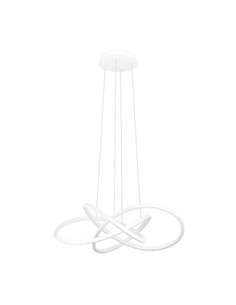 Lámpara colgante LED con ajuste de altura por gestos RIAZA Ø900mm 48,7W 9300Lm CCT regulable blanca con mando