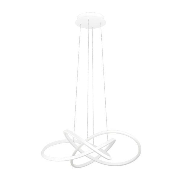 Lámpara colgante LED con ajuste de altura por gestos RIAZA Ø900mm 48,7W 9300Lm CCT regulable blanca con mando
