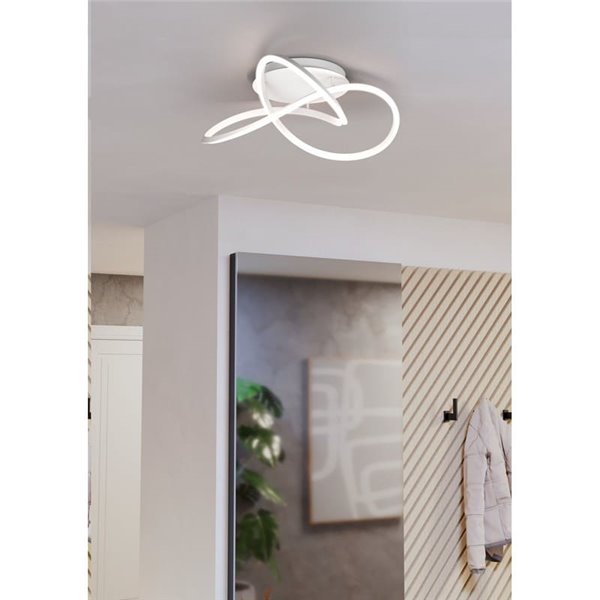 Luminária de teto LED branca dimerizável RIAZA 40W 6512Lm CCT com controle remoto