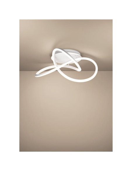 Plafonnier LED blanc dimmable RIAZA 40W 6512lm avec télécommande