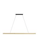 Lámpara colgante LED lineal MONTEBUONO 1800mm 2x10,5W 2X1300Lm luz cálida, negro/madera
