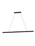 Lámpara colgante LED lineal MONTEBUONO 1800mm 2x10W 2X1300Lm luz cálida, negra