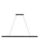 Luminária pendente linear LED MONTEBUONO 1800mm 2x10W 2x1300Lm, luz quente, preta