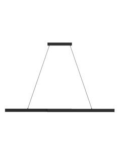 Lámpara colgante LED lineal MONTEBUONO 1800mm 2x10W 2X1300Lm luz cálida, negra