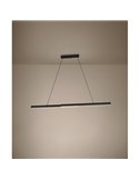 Lámpara colgante LED lineal MONTEBUONO 1800mm 2x10W 2X1300Lm luz cálida, negra