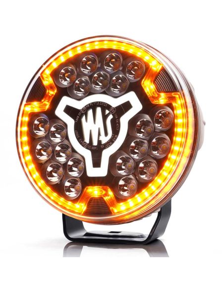 Faro delantero 7" LED de carretera multifunción 12/24V con luz de advertencia ámbar y posición blanca HR XA1 AD