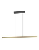 Lámpara colgante LED lineal con ajuste de altura CIGGIANO marrón, 1500mm 30W 4440Lm CCT regulable con mando