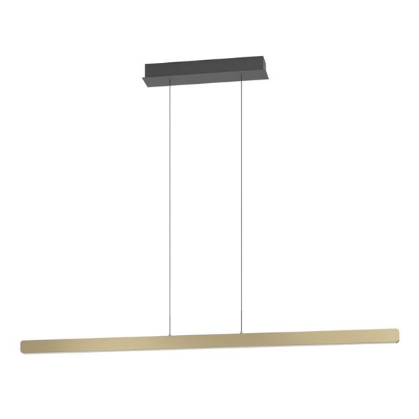 Lámpara colgante LED lineal con ajuste de altura CIGGIANO marrón, 1500mm 30W 4440Lm CCT regulable con mando