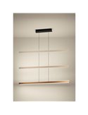 Lámpara colgante LED lineal con ajuste de altura CIGGIANO marrón, 1500mm 30W 4440Lm CCT regulable con mando