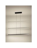 Lámpara colgante LED lineal con ajuste de altura CIGGIANO negra, 1500mm 30W 4440Lm CCT regulable con mando