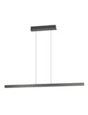 Lámpara colgante LED lineal con ajuste de altura CIGGIANO negra, 1500mm 30W 4440Lm CCT regulable con mando