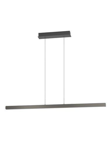 Lámpara colgante LED lineal con ajuste de altura CIGGIANO negra, 1500mm 30W 4440Lm CCT regulable con mando