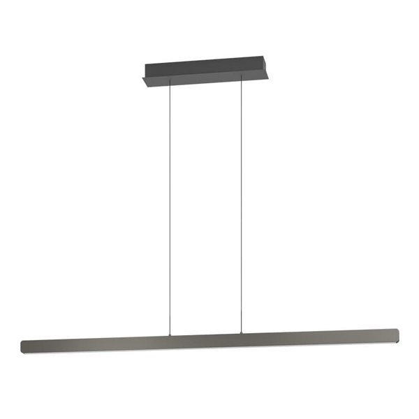 Lámpara colgante LED lineal con ajuste de altura CIGGIANO negra, 1500mm 30W 4440Lm CCT regulable con mando