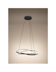 Lámpara LED colgante con ajuste de altura GUNTIN gris oscuro, 615mm 60W 5920Lm CCT regulable con mando 2