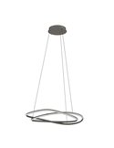 Lámpara LED colgante con ajuste de altura GUNTIN gris oscuro, 615mm 60W 5920Lm CCT regulable con mando