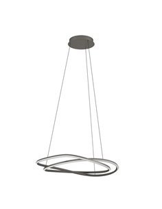 Lámpara LED colgante con ajuste de altura GUNTIN gris oscuro, 615mm 60W 5920Lm CCT regulable con mando