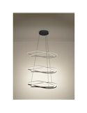 Lámpara LED colgante con ajuste de altura GUNTIN gris oscuro, 615mm 60W 5920Lm CCT regulable con mando