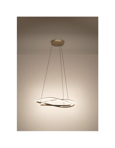 Lámpara LED colgante con ajuste de altura GUNTIN bronce, 615mm 60W 5920Lm CCT regulabl con mando