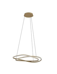 Suspension LED GUNTIN en bronze, réglable en hauteur, 615 mm, 60 W, 5920 lm, intensité variable avec télécommande.