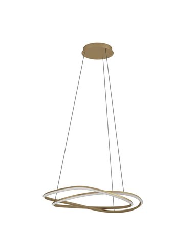 Lámpara LED colgante con ajuste de altura GUNTIN bronce, 615mm 60W 5920Lm CCT regulabl con mando