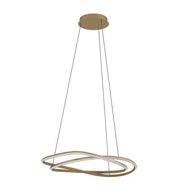 Lámpara LED colgante con ajuste de altura GUNTIN bronce, 615mm 60W 5920Lm CCT regulabl con mando