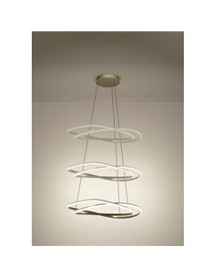 Suspension LED GUNTIN en bronze, réglable en hauteur, 615 mm, 60 W, 5920 lm, intensité variable avec télécommande. 2