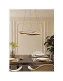 Lámpara LED colgante con ajuste de altura GUNTIN bronce, 615mm 60W 5920Lm CCT regulabl con mando