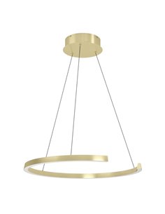 Luminária pendente LED dourada LABONETE com ajuste de altura, Ø800mm 24,8W 4100lm CCT, dimerizável com controle remoto.