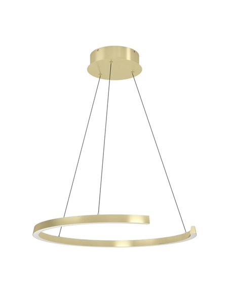 Lámpara colgante LED con ajuste de altura LABONETE dorado, Ø800mm 24,8W 4100Lm CCT regulable con mando