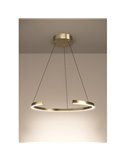 Lámpara colgante LED con ajuste de altura LABONETE dorado, Ø800mm 24,8W 4100Lm CCT regulable con mando