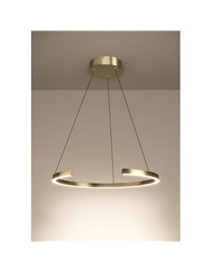 Lámpara colgante LED con ajuste de altura LABONETE dorado, Ø800mm 24,8W 4100Lm CCT regulable con mando 2