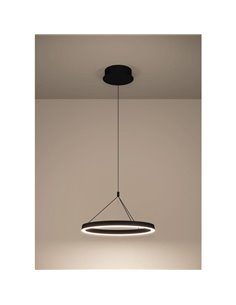 Lámpara colgante LED con ajuste electrónico de altura CANYAMEL Ø550mm 34,5W 5400 lm CCT regulable negra 2