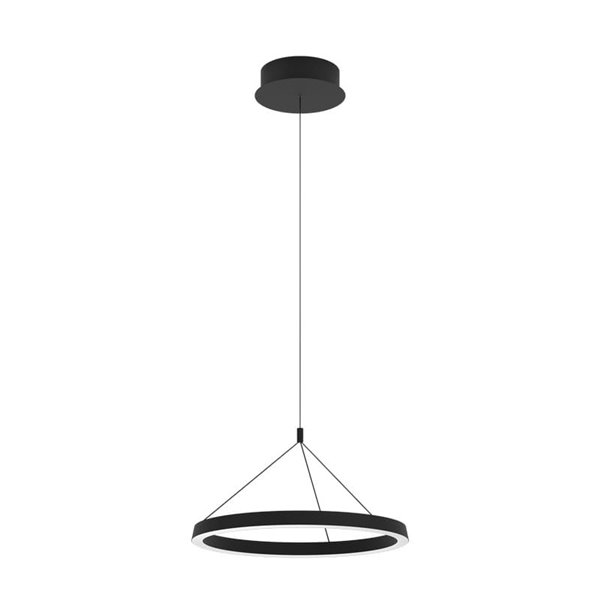 Lámpara colgante LED con ajuste electrónico de altura CANYAMEL Ø550mm 34,5W 5400 lm CCT regulable negra