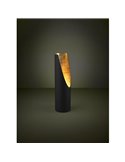 Lámpara de sobremesa PREBONE GU10 (incluida 4,7W 345Lm), negra y dorada con luz cálida decorativa