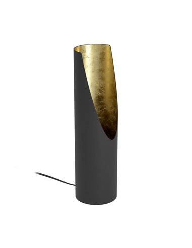 Lámpara de sobremesa PREBONE GU10 (incluida 4,7W 345Lm), negra y dorada con luz cálida decorativa