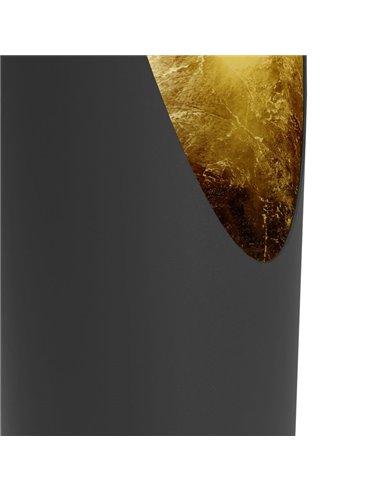 Lámpara de sobremesa PREBONE GU10 (incluida 4,7W 345Lm), negra y dorada con luz cálida decorativa