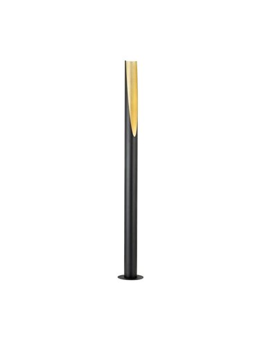 Lámpara de pie 1805mm PREBONE GU10 (incluida 4,7W 345Lm) negra y dorada con luz cálida ambiental
