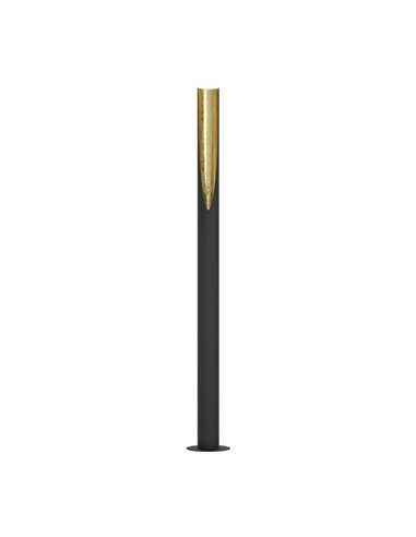 Lámpara de pie 1805mm PREBONE GU10 (incluida 4,7W 345Lm) negra y dorada con luz cálida ambiental