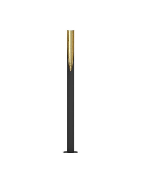 Lámpara de pie 1805mm PREBONE GU10 (incluida 4,7W 345Lm) negra y dorada con luz cálida ambiental