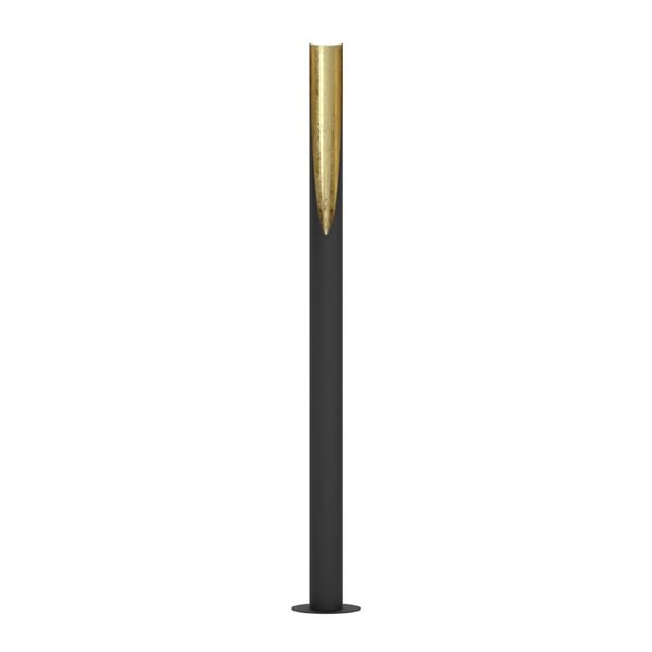 Lámpara de pie 1805mm PREBONE GU10 (incluida 4,7W 345Lm) negra y dorada con luz cálida ambiental
