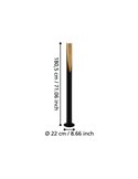 Lámpara de pie 1805mm PREBONE GU10 (incluida 4,7W 345Lm) negra y dorada con luz cálida ambiental