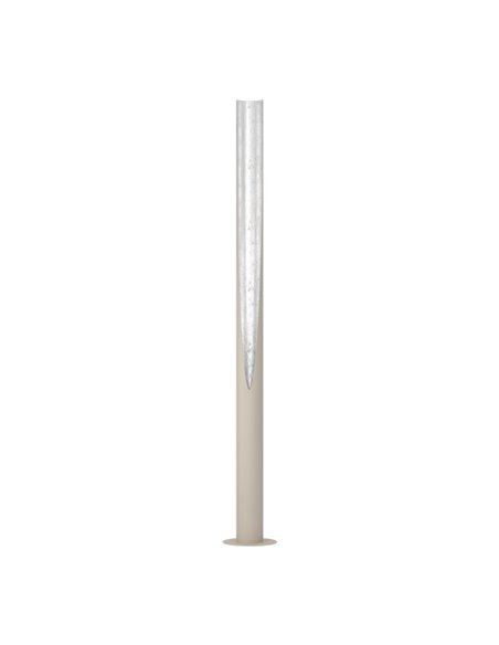 Luminária de chão PREBONE 2 GU10 1800mm (lâmpada de 5,7W 540lm incluída) Areia e Prata com Luz Quente Decorativa