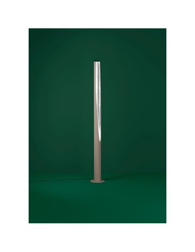 Luminária de chão PREBONE 2 GU10 1800mm (lâmpada de 5,7W 540lm incluída) Areia e Prata com Luz Quente Decorativa