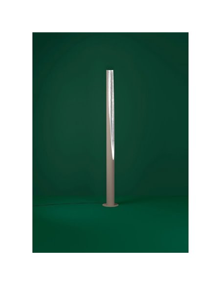 Lámpara de pie 1800mm PREBONE 2 GU10 (incluida 5,7W 540Lm) arena y plata con luz cálida decorativa